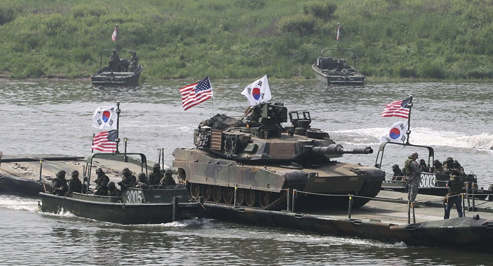 Exercicio de guerra entre EUA e Coreia do Sul (Foto: Charles Nisz) Exercicio de guerra entre EUA e Coreia do Sul