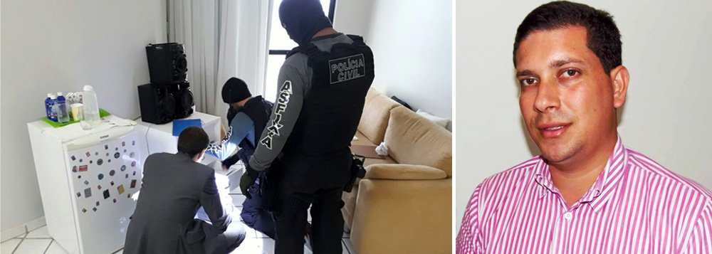 Uma operação desencadeada pelo Grupo de Combate às Organizações Criminosas (Gecoc), do Ministério Público, e pela Polícia Militar (PM), prendeu o ex-prefeito de Girau do Ponciano, no Agreste de Alagoas, Fábio Rangel; ação faz parte da terceira fase da operação "Sepse” e é a segunda vez que o ex-gestor é preso este ano; investigações do Ministério Público apontam que ele desviou recursos dos cofres públicos que deveriam servir para aquisição de medicamentos (Foto: Voney Malta) Uma operação desencadeada pelo Grupo de Combate às Organizações Criminosas (Gecoc), do Ministério Público, e pela Polícia Militar (PM), prendeu o ex-prefeito de Girau do Ponciano, no Agreste de Alagoas, Fábio Rangel; ação faz parte da terceira fase da operação "Sepse” e é a segunda vez que o ex-gestor é preso este ano; investigações do Ministério Público apontam que ele desviou recursos dos cofres públicos que deveriam servir para aquisição de medicamentos