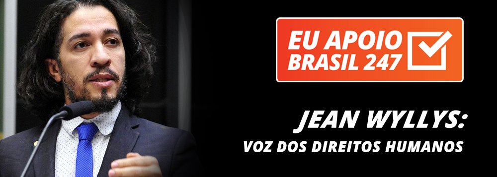 O deputado Jean Wyllys (PSOL-RJ) apoia a campanha de assinaturas solidárias do 247. "Quando há concentração dos meios nas mãos de famílias, a democracia fica comprometida, na medida em que as pessoas não têm acesso a uma pluralidade de opiniões, de vozes e de posições de diferentes atores políticos. Por isso, é importante que a gente a ajude a financiar os meios que dão voz aos movimentos sociais, aos ativistas de direitos humanos e aos partidos de esquerda", afirma (Foto: Leonardo Attuch) O deputado Jean Wyllys (PSOL-RJ) apoia a campanha de assinaturas solidárias do 247. "Quando há concentração dos meios nas mãos de famílias, a democracia fica comprometida, na medida em que as pessoas não têm acesso a uma pluralidade de opiniões, de vozes e de posições de diferentes atores políticos. Por isso, é importante que a gente a ajude a financiar os meios que dão voz aos movimentos sociais, aos ativistas de direitos humanos e aos partidos de esquerda", afirma