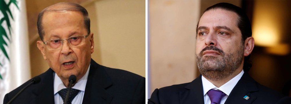 O presidente do Líbano, Michel Aoun, disse nesta quarta-feira, pela primeira vez publicamente, que a Arábia Saudita deteve o primeiro-ministro Saad al-Hariri e classificou o gesto como um ato de agressão contra seu país. “Nada justifica Hariri não voltar há 12 dias. Nós, portanto, o consideramos detido. Isto é uma violação dos acordos de Viena e da lei de direitos humanos”, disse Aoun em uma reunião com jornalistas e executivos de mídia libaneses (Foto: Leonardo Attuch) O presidente do Líbano, Michel Aoun, disse nesta quarta-feira, pela primeira vez publicamente, que a Arábia Saudita deteve o primeiro-ministro Saad al-Hariri e classificou o gesto como um ato de agressão contra seu país. “Nada justifica Hariri não voltar há 12 dias. Nós, portanto, o consideramos detido. Isto é uma violação dos acordos de Viena e da lei de direitos humanos”, disse Aoun em uma reunião com jornalistas e executivos de mídia libaneses
