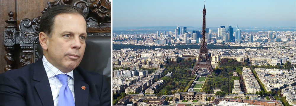 João Doria (PSDB) deve estar com saudades do tempo em que era presidente da Empresa Brasileira de Turismo (Embratur), no governo de José Sarney; mostrando que sua vocação é viajar, o prefeito de São Paulo já tem outro périplo agendado: Paraíba e depois Paris, onde participa de um evento; da capital francesa, Doria vai dar uma "esticadinha" até a Itália; os paulistanos devem estar se perguntando quando ViajanDoria visitará a capital paulista (Foto: Charles Nisz) João Doria (PSDB) deve estar com saudades do tempo em que era presidente da Empresa Brasileira de Turismo (Embratur), no governo de José Sarney; mostrando que sua vocação é viajar, o prefeito de São Paulo já tem outro périplo agendado: Paraíba e depois Paris, onde participa de um evento; da capital francesa, Doria vai dar uma "esticadinha" até a Itália; os paulistanos devem estar se perguntando quando ViajanDoria visitará a capital paulista