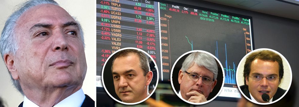 "A Bolsa sobe e o dólar cai, na crença de que a prisão de Joesley Batista vai dar fôlego a Temer e favorecer a aprovação da reforma previdenciária. Os economistas do mercado tentam turbinar as expectativas positivas, melhorando as estimativas do PIB para este ano e o próximo. Dois enganos", avalia a jornalista Tereza Cruvinel, colunista do 247; "Primeiro, porque a segunda denúncia de Rodrigo Janot, a ser apresentada esta semana, terá mais lastro na delação de Lúcio Funaro que na da JBS, e a delação de Funaro é demolidora, especialmente quanto a obstrução da justiça. Temer só sai ganhando se o plenário do STF decidir que Janot não pode oferecer nova denúncia enquanto não houver decisão sobre a validade da delação da JBS, e isso também não for decidido esta semana" (Foto: Tereza Cruvinel) "A Bolsa sobe e o dólar cai, na crença de que a prisão de Joesley Batista vai dar fôlego a Temer e favorecer a aprovação da reforma previdenciária. Os economistas do mercado tentam turbinar as expectativas positivas, melhorando as estimativas do PIB para este ano e o próximo. Dois enganos", avalia a jornalista Tereza Cruvinel, colunista do 247; "Primeiro, porque a segunda denúncia de Rodrigo Janot, a ser apresentada esta semana, terá mais lastro na delação de Lúcio Funaro que na da JBS, e a delação de Funaro é demolidora, especialmente quanto a obstrução da justiça. Temer só sai ganhando se o plenário do STF decidir que Janot não pode oferecer nova denúncia enquanto não houver decisão sobre a validade da delação da JBS, e isso também não for decidido esta semana"