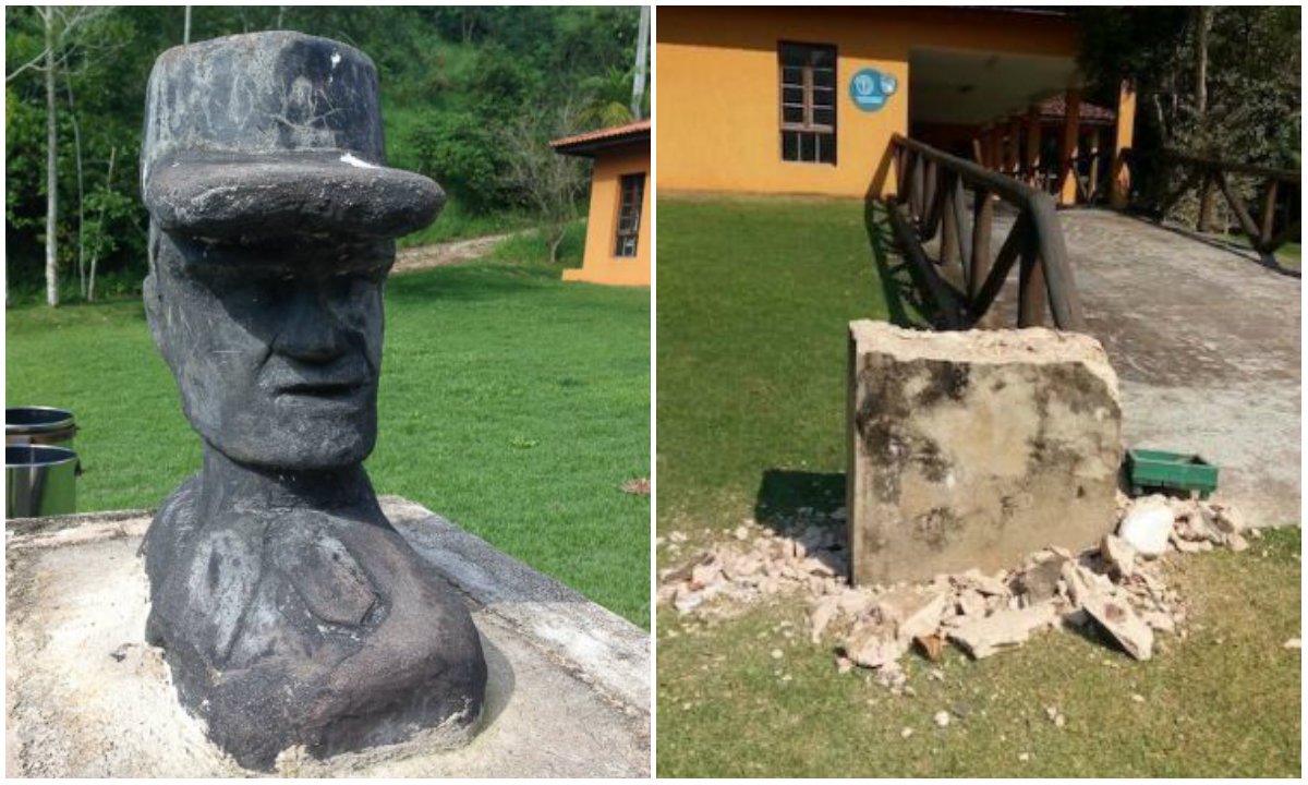Hoje, quase 50 anos depois, há ainda quem cultive a ideologia tacanha da ditadura militar e tente condenar ao anonimato aqueles que deram suas vidas para defender a liberdade, a democracia e a justiça social. Refiro-me ao secretário do Meio Ambiente de Alckmin, o fascista Ricardo Salles, que mandou retirar o busto de Carlos Lamarca do Parque Estadual do Rio Turvo (Foto: Carlos Giannazi) Hoje, quase 50 anos depois, há ainda quem cultive a ideologia tacanha da ditadura militar e tente condenar ao anonimato aqueles que deram suas vidas para defender a liberdade, a democracia e a justiça social. Refiro-me ao secretário do Meio Ambiente de Alckmin, o fascista Ricardo Salles, que mandou retirar o busto de Carlos Lamarca do Parque Estadual do Rio Turvo