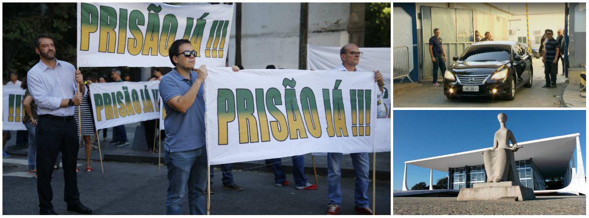 "Os manifestantes que protestaram nesta sexta-feira na porta do Palácio Tiradentes erraram de endereço. O lugar certo era a sede do STF, na Praça dos Três Poderes, em Brasília. O que aconteceu na Assembléia Legislativa do Rio de Janeiro tornou-se pedra cantada desde que o STF, há exatamente um mês, concedeu ao Poder Legislativo a prerrogativa de rejeitar medidas cautelares impostas a seus membros", comenta Tereza Cruvinel, sobre a decisão do Supremo que deu ao Senado a prerrogativa de decidir o futuro de Aécio Neves; para a jornalista, se esta decisão "não for revista, daqui para a frente será impossível investigar e punir ocupantes de cargos legislativos. Mais bandidos vão se empenhar na conquista de um mandato" (Foto: Tereza Cruvinel) "Os manifestantes que protestaram nesta sexta-feira na porta do Palácio Tiradentes erraram de endereço. O lugar certo era a sede do STF, na Praça dos Três Poderes, em Brasília. O que aconteceu na Assembléia Legislativa do Rio de Janeiro tornou-se pedra cantada desde que o STF, há exatamente um mês, concedeu ao Poder Legislativo a prerrogativa de rejeitar medidas cautelares impostas a seus membros", comenta Tereza Cruvinel, sobre a decisão do Supremo que deu ao Senado a prerrogativa de decidir o futuro de Aécio Neves; para a jornalista, se esta decisão "não for revista, daqui para a frente será impossível investigar e punir ocupantes de cargos legislativos. Mais bandidos vão se empenhar na conquista de um mandato"