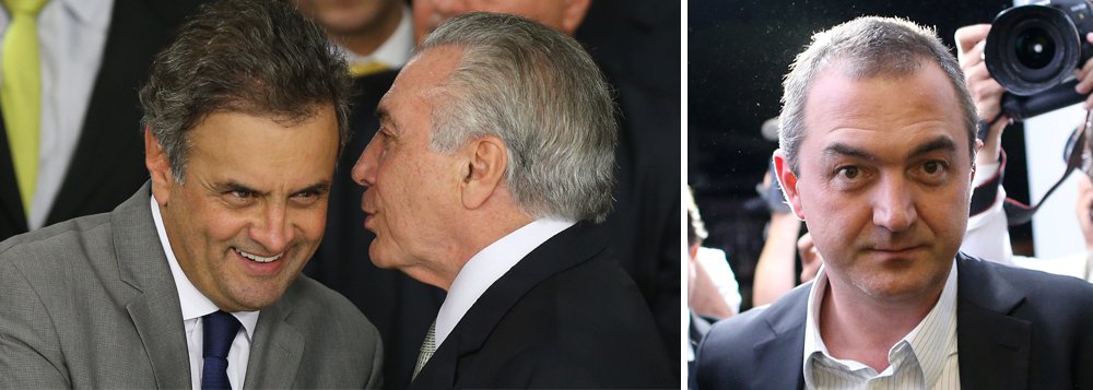 "Quando embarcaram na aventura de participar de um golpe parlamentar, pela primeira vez na história do Brasil, em sociedade com o que havia de pior na política brasileira, os tucanos planejavam e esperavam participar de um governo peemedebista de salvação nacional que alavancaria a economia e seria aplaudido em praça pública e então, em aliança com o PMDB fariam o próximo presidente da República, evidentemente Aécio Neves, que em 2014 quase chegara lá", escreve Alex Solnik; para ele, o empresário Joesley Batista, da J&F, deu em maio último "a punhalada final na aliança"; "A sua delação, com os frutos que produziu, atingiu de uma só vez Temer e Aécio, inviabilizando o presente e o futuro de ambos e de seus respectivos partidos" (Foto: Alex Solnik) "Quando embarcaram na aventura de participar de um golpe parlamentar, pela primeira vez na história do Brasil, em sociedade com o que havia de pior na política brasileira, os tucanos planejavam e esperavam participar de um governo peemedebista de salvação nacional que alavancaria a economia e seria aplaudido em praça pública e então, em aliança com o PMDB fariam o próximo presidente da República, evidentemente Aécio Neves, que em 2014 quase chegara lá", escreve Alex Solnik; para ele, o empresário Joesley Batista, da J&F, deu em maio último "a punhalada final na aliança"; "A sua delação, com os frutos que produziu, atingiu de uma só vez Temer e Aécio, inviabilizando o presente e o futuro de ambos e de seus respectivos partidos"
