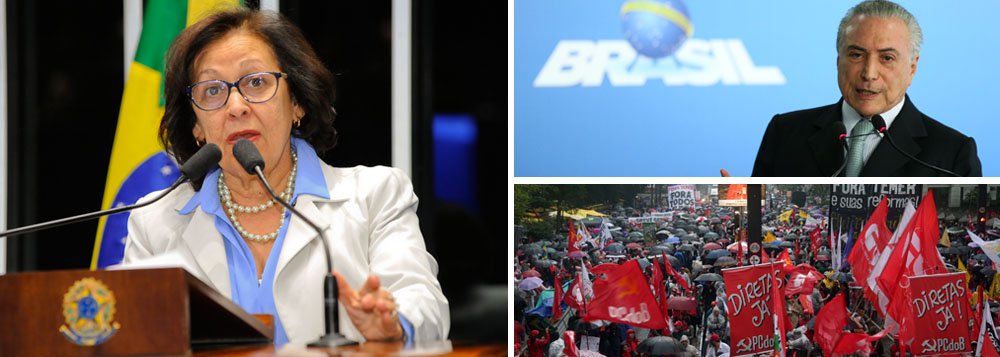 Na semana que passou, a senadora baiana Lídice da Mata assumiu o posto de líder do PSB no Senado, substituindo o governista Fernando Bezerra Coelho que, juntamente com seu grupo pernambucano, migrou para o PMDB. Com isso, o PSB espera superar a ambiguidade que o vinha caracterizando desde o golpe de 2016, quando o partido se dividiu na votação do impeachment e no apoio ao governo de Michel Temer. Nesta entrevista ao 247 ela fala do retorno do PSB às suas origens e da situação insustentável do governo Temer, que a seu ver, só continua de pé por força da própria crise institucional (Foto: Tereza Cruvinel) Na semana que passou, a senadora baiana Lídice da Mata assumiu o posto de líder do PSB no Senado, substituindo o governista Fernando Bezerra Coelho que, juntamente com seu grupo pernambucano, migrou para o PMDB. Com isso, o PSB espera superar a ambiguidade que o vinha caracterizando desde o golpe de 2016, quando o partido se dividiu na votação do impeachment e no apoio ao governo de Michel Temer. Nesta entrevista ao 247 ela fala do retorno do PSB às suas origens e da situação insustentável do governo Temer, que a seu ver, só continua de pé por força da própria crise institucional