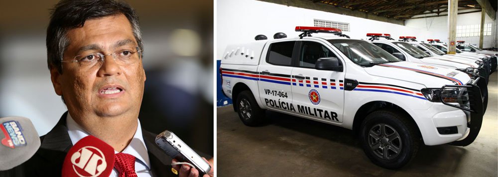 O governador do Maranhão, Flávio Dino, afirmou que a atual gestão implementou "o maior programa de modernização da polícia da história deste estado, apesar das enormes dificuldades fiscais que o nosso país atravessa"; após reforçar a entrega de 52 novas viaturas às Forças de Segurança do Maranhão, o executivo informou que o estado atingiu queda de 63% das ocorrências de homicídios – no comparativo entre os meses de agosto dos anos de 2014 e 2017 – e o aumento de mais de 90% das apreensões de drogas (Foto: Leonardo Lucena) O governador do Maranhão, Flávio Dino, afirmou que a atual gestão implementou "o maior programa de modernização da polícia da história deste estado, apesar das enormes dificuldades fiscais que o nosso país atravessa"; após reforçar a entrega de 52 novas viaturas às Forças de Segurança do Maranhão, o executivo informou que o estado atingiu queda de 63% das ocorrências de homicídios – no comparativo entre os meses de agosto dos anos de 2014 e 2017 – e o aumento de mais de 90% das apreensões de drogas