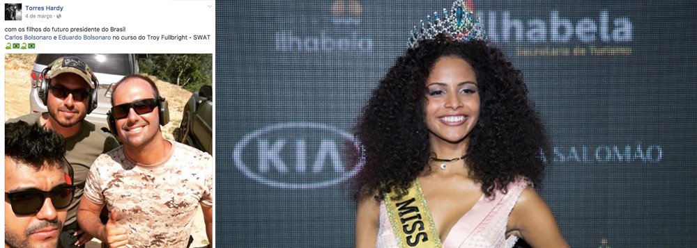 Luiz Hiram Fonsi Galdino Torres, personalidade do Twitter sob o nick de @estadohiramico, recentemente ele foi destacado em uma matéria da Veja sobre o racismo contra a Miss Brasil Monalysa Alcântara; há fotos dele junto dos irmãos Carlos e Eduardo Bolsonaro e também dos funcionários do Clube 38; reportagem do DCM (Foto: Gisele Federicce) Luiz Hiram Fonsi Galdino Torres, personalidade do Twitter sob o nick de @estadohiramico, recentemente ele foi destacado em uma matéria da Veja sobre o racismo contra a Miss Brasil Monalysa Alcântara; há fotos dele junto dos irmãos Carlos e Eduardo Bolsonaro e também dos funcionários do Clube 38; reportagem do DCM