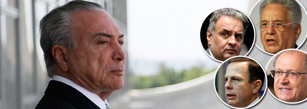 "Temer provocou o racha atual. O partido agora está rachado não por divergências em torno dos caminhos da social-democracia, não por causa de um projeto nacional, mas por causa de uma mala", avalia o jornalista Alex Solnik; "O grupo do Aécio que tem a sua mala também aposta que a mala será esquecida rapidamente pela fraca memória nacional, por isso não vê problema algum em continuar no governo da mala, sobretudo porque Aécio no mínimo terá de passar por uma quarentena até disputar alguma eleição, a de 2018 nem pensar. Alckmin e seu grupo, no entanto, querem se livrar dessa mala já. Para Dória, que não está em grupo algum, tanto faz ficar com a mala ou não porque ele também não é de partido algum", detalha o colunista (Foto: Alex Solnik) "Temer provocou o racha atual. O partido agora está rachado não por divergências em torno dos caminhos da social-democracia, não por causa de um projeto nacional, mas por causa de uma mala", avalia o jornalista Alex Solnik; "O grupo do Aécio que tem a sua mala também aposta que a mala será esquecida rapidamente pela fraca memória nacional, por isso não vê problema algum em continuar no governo da mala, sobretudo porque Aécio no mínimo terá de passar por uma quarentena até disputar alguma eleição, a de 2018 nem pensar. Alckmin e seu grupo, no entanto, querem se livrar dessa mala já. Para Dória, que não está em grupo algum, tanto faz ficar com a mala ou não porque ele também não é de partido algum", detalha o colunista