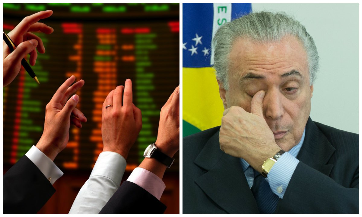 Bolsa de valores e Michel Temer (Foto: Bepe Damasco) Bolsa de valores e Michel Temer