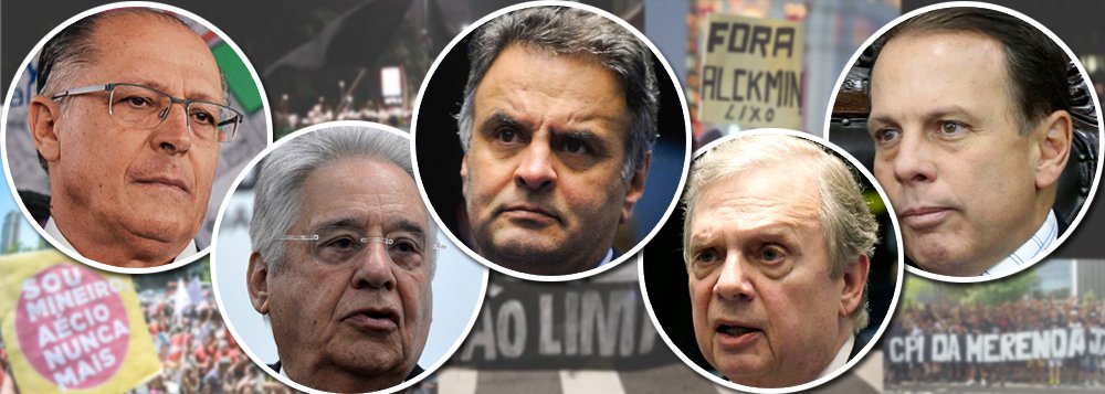 Levantamento do instituto DataPoder360 deixa claro que o eleitor brasileiro não aprovou o que fez o PSDB após a derrota nas eleições de 2014, sob a liderança do senador Aécio Neves; 54% dos entrevistados disseram que não votariam nos tucanos nas eleições de 2018; somente 4% dos pesquisados afirmaram que, hoje, votariam, sem nenhuma dúvida, em candidatos do PSDB, como o prefeito João Doria, ou seu padrinho Geraldo Alckmin; em comparação, o eleitorado fiel ao PT é, nada menos, do que cinco vezes maior: 21% garantiram que votariam, com certeza, em petistas; em palestra nesta quinta-feira 17, o ex-presidente Fernando Henrique Cardoso disse que crise política "matou todos os partidos, incluindo o PSDB"; não parece ser o que o povo pensa (Foto: Aquiles Lins) Levantamento do instituto DataPoder360 deixa claro que o eleitor brasileiro não aprovou o que fez o PSDB após a derrota nas eleições de 2014, sob a liderança do senador Aécio Neves; 54% dos entrevistados disseram que não votariam nos tucanos nas eleições de 2018; somente 4% dos pesquisados afirmaram que, hoje, votariam, sem nenhuma dúvida, em candidatos do PSDB, como o prefeito João Doria, ou seu padrinho Geraldo Alckmin; em comparação, o eleitorado fiel ao PT é, nada menos, do que cinco vezes maior: 21% garantiram que votariam, com certeza, em petistas; em palestra nesta quinta-feira 17, o ex-presidente Fernando Henrique Cardoso disse que crise política "matou todos os partidos, incluindo o PSDB"; não parece ser o que o povo pensa