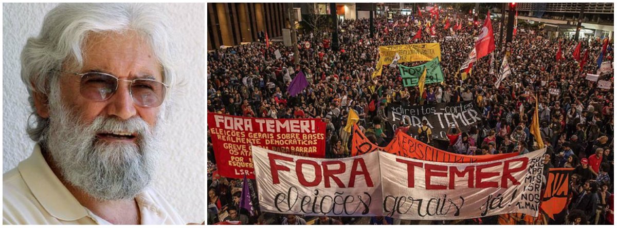 Para o frei e escritor, diante da destruição de direitos do povo e da Constituição, decorrente das políticas devastadoras promovidas pelo governo Michel Temer, "a esperança vem no momento em que houver mobilização popular: ela chegará possivelmente quando sentirem na pele as consequências funestas dessas medidas duras, desses reajustes que o presidente ilegítimo está impondo"; reportagem de Eduardo Maretti, da Rede Brasil Atual (Foto: Gisele Federicce) Para o frei e escritor, diante da destruição de direitos do povo e da Constituição, decorrente das políticas devastadoras promovidas pelo governo Michel Temer, "a esperança vem no momento em que houver mobilização popular: ela chegará possivelmente quando sentirem na pele as consequências funestas dessas medidas duras, desses reajustes que o presidente ilegítimo está impondo"; reportagem de Eduardo Maretti, da Rede Brasil Atual