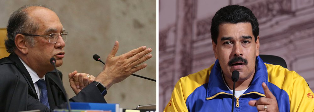 O ministro Gilmar Mendes, que impediu a posse do ex-presidente Lula no governo Dilma e depois salvou Michel Temer no Tribunal Superior Eleitoral, decidiu atuar contra a Venezuela; nesta sexta-feira, ele pediu a suspensão da Venezuela de órgãos eleitorais da América do Sul, apontando "redução do espaço democrático"; mas e o Brasil, ministro: é uma democracia? (Foto: Leonardo Attuch) O ministro Gilmar Mendes, que impediu a posse do ex-presidente Lula no governo Dilma e depois salvou Michel Temer no Tribunal Superior Eleitoral, decidiu atuar contra a Venezuela; nesta sexta-feira, ele pediu a suspensão da Venezuela de órgãos eleitorais da América do Sul, apontando "redução do espaço democrático"; mas e o Brasil, ministro: é uma democracia?