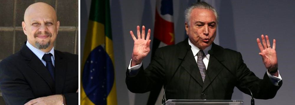 Para o colunista Vicente Nunes, Michel Temer politizou o debate das metas fiscais de olho em mais uma denúncia contra ele que virá da Procuradoria-Geral da República; "Temer está nas mãos de partidos que não têm nenhum compromisso com o país, querem apenas tirar proveito da máquina pública. Há projetos importantes que estão no Congresso que, se votados, dariam uma ajuda importante à equipe econômica para fechar as contas. Mas legendas como o PP e o PR querem tirar o máximo do presidente, pois sabem que, hoje, dificilmente ele conseguiria se livrar de uma nova denúncia da Procuradoria-Geral da República sem o fisiológico Centrão", afirma (Foto: Aquiles Lins) Para o colunista Vicente Nunes, Michel Temer politizou o debate das metas fiscais de olho em mais uma denúncia contra ele que virá da Procuradoria-Geral da República; "Temer está nas mãos de partidos que não têm nenhum compromisso com o país, querem apenas tirar proveito da máquina pública. Há projetos importantes que estão no Congresso que, se votados, dariam uma ajuda importante à equipe econômica para fechar as contas. Mas legendas como o PP e o PR querem tirar o máximo do presidente, pois sabem que, hoje, dificilmente ele conseguiria se livrar de uma nova denúncia da Procuradoria-Geral da República sem o fisiológico Centrão", afirma