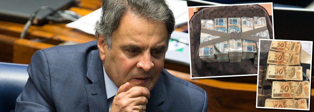 Depois de liderar o golpe parlamentar de 2016, que destruiu a economia e a imagem do Brasil no mundo, o senador Aécio Neves (PSDB-MG) foi humilhado nesta terça-feira 26; embora não tenha sido preso pelo Supremo Tribunal Federal, ele, herdeiro político de Tancredo Neves, foi afastado do parlamento; um final humilhante para um político que dizia ter perdido a disputa presidencial para uma "organização criminosa", mas acabou envolvido num esquema de propinas da JBS (Foto: Aquiles Lins) Depois de liderar o golpe parlamentar de 2016, que destruiu a economia e a imagem do Brasil no mundo, o senador Aécio Neves (PSDB-MG) foi humilhado nesta terça-feira 26; embora não tenha sido preso pelo Supremo Tribunal Federal, ele, herdeiro político de Tancredo Neves, foi afastado do parlamento; um final humilhante para um político que dizia ter perdido a disputa presidencial para uma "organização criminosa", mas acabou envolvido num esquema de propinas da JBS