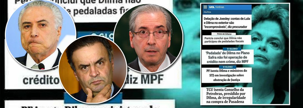 Um ano depois que foi vítima de um impeachment sem comprovação de crime de responsabilidade, isto é, um golpe parlamentar, a presidente deposta Dilma Rousseff comprova sua inocência em manchetes dos grandes veículos de mídia do Brasil; os mesmos que se uniram ao projeto encabeçado pelo senador Aécio Neves (PSDB), que tem contra si pedido prisão aguardando julgamento no STF por corrupção, por Eduardo Cunha (PMDB), que cumpre pena de 15 anos por corrupção, e por Michel Temer, primeiro ocupante da presidência denunciado por corrupção; em evento no Rio sobre um ano do golpe, Dilma disse que esse grupo está "absolutamente desmoralizado"; "Eles têm de entregar o que prometeram entregar (com o impeachment). Mas não tem como, porque o déficit já chegou a 183 bilhões (de reais). Vão fazer o quê?" (Foto: Felipe L. Goncalves) Um ano depois que foi vítima de um impeachment sem comprovação de crime de responsabilidade, isto é, um golpe parlamentar, a presidente deposta Dilma Rousseff comprova sua inocência em manchetes dos grandes veículos de mídia do Brasil; os mesmos que se uniram ao projeto encabeçado pelo senador Aécio Neves (PSDB), que tem contra si pedido prisão aguardando julgamento no STF por corrupção, por Eduardo Cunha (PMDB), que cumpre pena de 15 anos por corrupção, e por Michel Temer, primeiro ocupante da presidência denunciado por corrupção; em evento no Rio sobre um ano do golpe, Dilma disse que esse grupo está "absolutamente desmoralizado"; "Eles têm de entregar o que prometeram entregar (com o impeachment). Mas não tem como, porque o déficit já chegou a 183 bilhões (de reais). Vão fazer o quê?"
