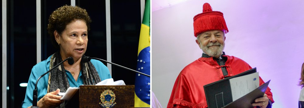 A senadora Regina Sousa (PT-PI), que acompanhou a entrega ao ex-presidente Lula do diploma de Doutor Honoris Causa, comentou sobre a caravana do petista e afirmou Lula tem uma ligação com o povo que nenhum outro político brasileiro tem; “Lula, com certeza, é a única pessoa que faz isso. E não é de agora. Lula pega a estrada desde 1990, depois de 1994. Não é uma coisa da agora. Ele tem essa liga com o povo e bota o pé na estrada. É uma coisa que nenhum outro político é capaz de fazer”; relato do Piauí Hoje (Foto: Leonardo Lucena) A senadora Regina Sousa (PT-PI), que acompanhou a entrega ao ex-presidente Lula do diploma de Doutor Honoris Causa, comentou sobre a caravana do petista e afirmou Lula tem uma ligação com o povo que nenhum outro político brasileiro tem; “Lula, com certeza, é a única pessoa que faz isso. E não é de agora. Lula pega a estrada desde 1990, depois de 1994. Não é uma coisa da agora. Ele tem essa liga com o povo e bota o pé na estrada. É uma coisa que nenhum outro político é capaz de fazer”; relato do Piauí Hoje