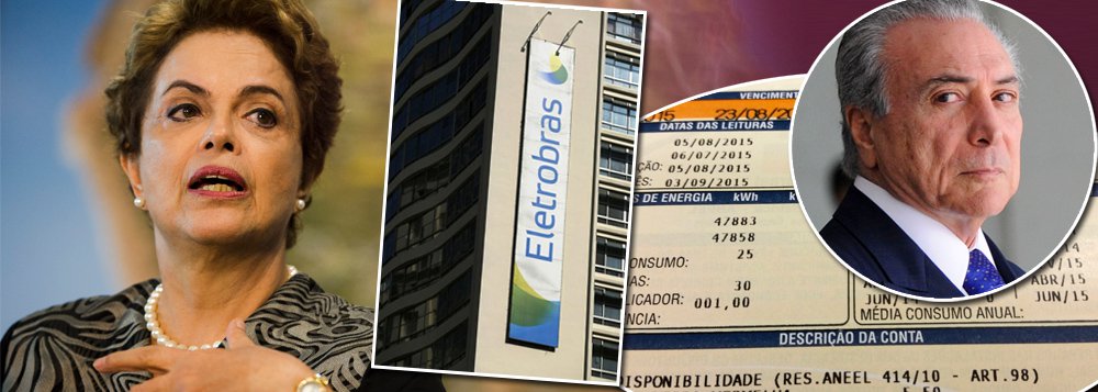 Não foi por acaso que as ações da Eletrobrás dispararam; segundo analistas de mercado, as usinas da empresa poderão vender energia no mercado livre, com os preços saindo de R$ 61 para R$ 170 pelo megawatt; ou seja, uma alta de 178%; em artigo publicado ontem, a presidente deposta Dilma Rousseff previu a disparada dos preços, enquanto Michel Temer pretende arrecadar R$ 20 bilhões, o que equivale a um mês de rombo fiscal cavado por sua equipe (Foto: Giuliana Miranda) Não foi por acaso que as ações da Eletrobrás dispararam; segundo analistas de mercado, as usinas da empresa poderão vender energia no mercado livre, com os preços saindo de R$ 61 para R$ 170 pelo megawatt; ou seja, uma alta de 178%; em artigo publicado ontem, a presidente deposta Dilma Rousseff previu a disparada dos preços, enquanto Michel Temer pretende arrecadar R$ 20 bilhões, o que equivale a um mês de rombo fiscal cavado por sua equipe