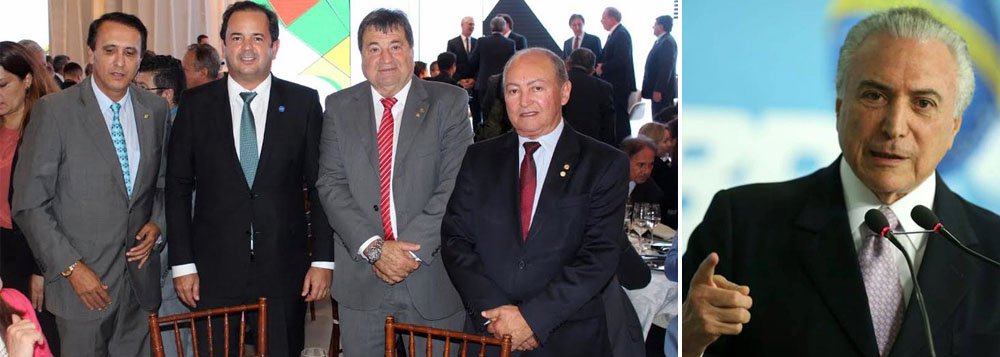 A Federação das Indústrias do Estado do Tocantins (Fieto), presidida por Roberto Pires, saiu em defesa dos seis deputados federais que votaram a favor da rejeição da denúncia de organização criminosa e obstrução de Justiça contra Michel Temer na Câmara; "Votaram a favor da retomada da confiança no País", disse a entidade; o resultado que salvou Temer contou com a ajuda dos tocantinenses Carlos Gaguim (Podemos), César Halum (PRB), Dulce Miranda (PMDB), Lázaro Botelho (PP), Dorinha Seabra (DEM) e Vicentinho Júnior (PR) (Foto: Aquiles Lins) A Federação das Indústrias do Estado do Tocantins (Fieto), presidida por Roberto Pires, saiu em defesa dos seis deputados federais que votaram a favor da rejeição da denúncia de organização criminosa e obstrução de Justiça contra Michel Temer na Câmara; "Votaram a favor da retomada da confiança no País", disse a entidade; o resultado que salvou Temer contou com a ajuda dos tocantinenses Carlos Gaguim (Podemos), César Halum (PRB), Dulce Miranda (PMDB), Lázaro Botelho (PP), Dorinha Seabra (DEM) e Vicentinho Júnior (PR)