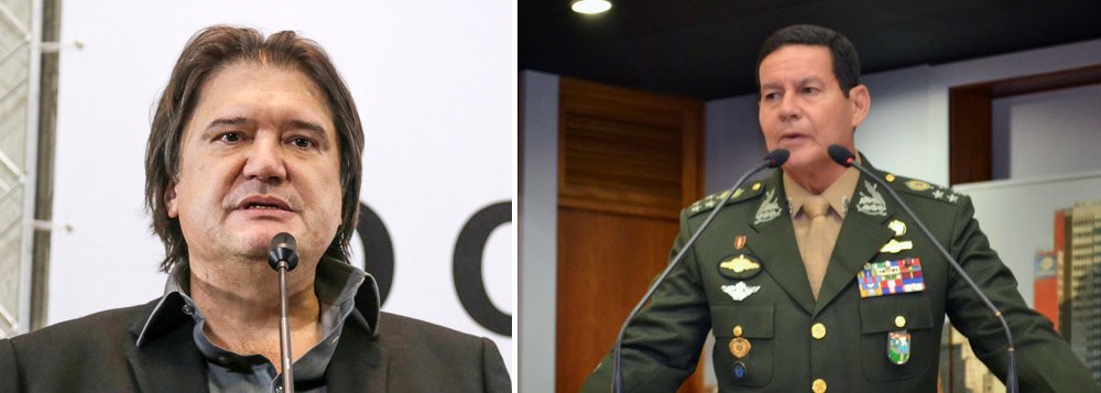 O jurista e professor de Direito Constitucional da PUC, Pedro Serrano, comentou as declarações feitas pelo general gaúcho Antonio Hamilton Mourão que, em palestra no último dia 15, defendeu a "intervenção militar" como saída para a crise política, caso o Poder Judiciário "não solucione"; "Muito absurdo um general da ativa e do alto comando do Exército ameaçar as instituições e Poderes do Estado, quando, inclusive, é proibido por lei de se manifestar sobre política", disse Serrano; "Ou o governo pune severamente, ou a porteira das aventuras ditatoriais está mais que aberta. Estarrecedor o que está ocorrendo", afirmou o jurista ao portal Vermelho (Foto: Aquiles Lins) O jurista e professor de Direito Constitucional da PUC, Pedro Serrano, comentou as declarações feitas pelo general gaúcho Antonio Hamilton Mourão que, em palestra no último dia 15, defendeu a "intervenção militar" como saída para a crise política, caso o Poder Judiciário "não solucione"; "Muito absurdo um general da ativa e do alto comando do Exército ameaçar as instituições e Poderes do Estado, quando, inclusive, é proibido por lei de se manifestar sobre política", disse Serrano; "Ou o governo pune severamente, ou a porteira das aventuras ditatoriais está mais que aberta. Estarrecedor o que está ocorrendo", afirmou o jurista ao portal Vermelho