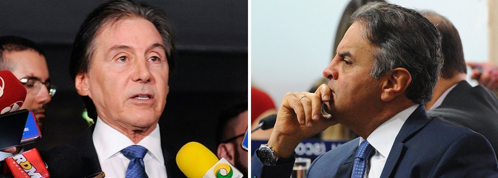 Após o impasse sobre a votação que pode reverter o afastamento do senador Aécio Neves (PSDB-MG), o presidente do Senado, Eunício Oliveira (PMDB-CE), disse que o assunto está na pauta e será colocado em votação ainda nesta terça-feira, 17; "É o primeiro item da pauta, acabei de receber a informação que já tem mais de 45 registros de senadores e para abrir a sessão é preciso ter 41 senadores. Está em regime de urgência e, portanto, vou dar sequência à votação", disse; votação irá confirmar ou não decisão da Primeira Turma do Supremo Tribunal Federal (STF) que, no último dia 26, afastou o senador Aécio Neves do mandato e determinou seu recolhimento noturno (Foto: Aquiles Lins) Após o impasse sobre a votação que pode reverter o afastamento do senador Aécio Neves (PSDB-MG), o presidente do Senado, Eunício Oliveira (PMDB-CE), disse que o assunto está na pauta e será colocado em votação ainda nesta terça-feira, 17; "É o primeiro item da pauta, acabei de receber a informação que já tem mais de 45 registros de senadores e para abrir a sessão é preciso ter 41 senadores. Está em regime de urgência e, portanto, vou dar sequência à votação", disse; votação irá confirmar ou não decisão da Primeira Turma do Supremo Tribunal Federal (STF) que, no último dia 26, afastou o senador Aécio Neves do mandato e determinou seu recolhimento noturno