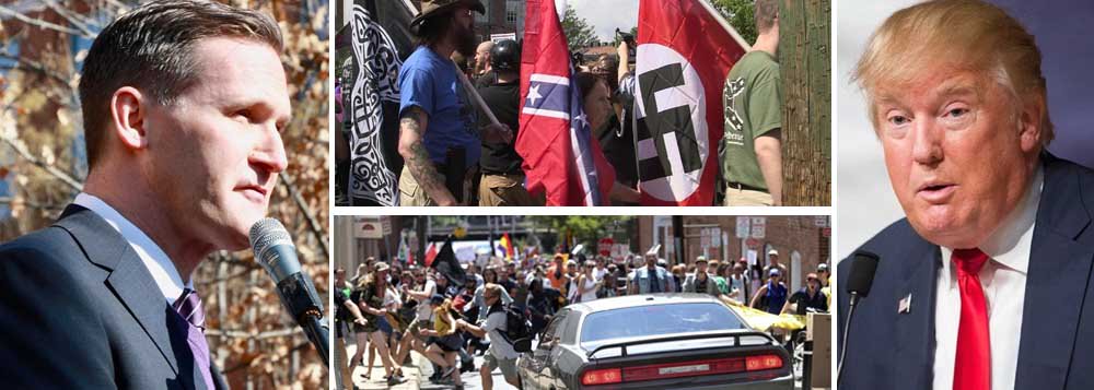 O prefeito de Charlottesville, o democrata Mike Signer, assegurou neste domingo (13/08) que o atropelamento que, na véspera, deixou uma pessoa morta e mais de 20 feridos foi um "ato de terrorismo"; segundo ele, o presidente Donald Trump impulsionou grupos racistas com seus agressivos discursos; "Vejam a campanha eleitoral que fez" (Foto: Aquiles Lins) O prefeito de Charlottesville, o democrata Mike Signer, assegurou neste domingo (13/08) que o atropelamento que, na véspera, deixou uma pessoa morta e mais de 20 feridos foi um "ato de terrorismo"; segundo ele, o presidente Donald Trump impulsionou grupos racistas com seus agressivos discursos; "Vejam a campanha eleitoral que fez"