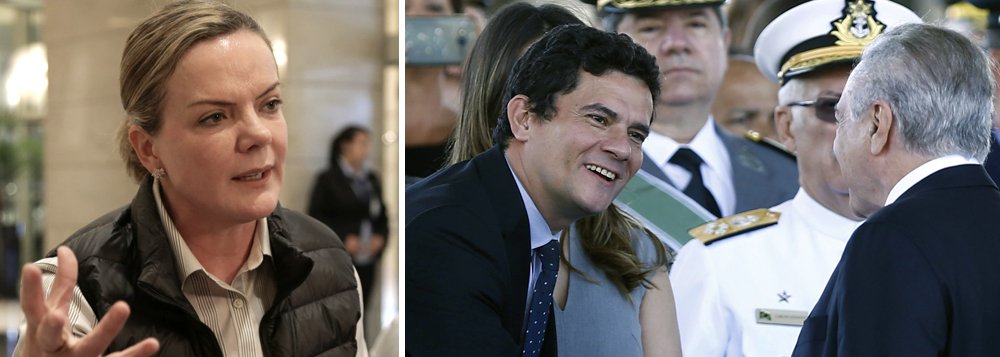 "Lula é inocente. As ações da vara de Curitiba, tomadas sempre antes de momentos-chave da política atual no Brasil, apenas confirmam isto", diz nota oficial do PT, presidido pela senadora Gleisi Hoffmann (PT-PR); "Convenientemente, as ações da vara de Curitiba contra Lula ocorrem de modo a competir pela atenção do povo brasileiro. Ações mais políticas do que jurídicas. O Partido dos Trabalhadores reafirma a importância de o povo ficar atento à votação de amanhã"; nesta quarta-feira, será votada a denúncia contra Michel Temer, primeiro ocupante da presidência formalmente denunciado por corrupção na história do Brasil; 93% dos brasileiros querem a saída de Temer, mas ele vem patrocinando a compra de deputados numa operação que, segundo a agência Deutsche Welle, pode custar R$ 17 bilhões (Foto: Leonardo Attuch) "Lula é inocente. As ações da vara de Curitiba, tomadas sempre antes de momentos-chave da política atual no Brasil, apenas confirmam isto", diz nota oficial do PT, presidido pela senadora Gleisi Hoffmann (PT-PR); "Convenientemente, as ações da vara de Curitiba contra Lula ocorrem de modo a competir pela atenção do povo brasileiro. Ações mais políticas do que jurídicas. O Partido dos Trabalhadores reafirma a importância de o povo ficar atento à votação de amanhã"; nesta quarta-feira, será votada a denúncia contra Michel Temer, primeiro ocupante da presidência formalmente denunciado por corrupção na história do Brasil; 93% dos brasileiros querem a saída de Temer, mas ele vem patrocinando a compra de deputados numa operação que, segundo a agência Deutsche Welle, pode custar R$ 17 bilhões