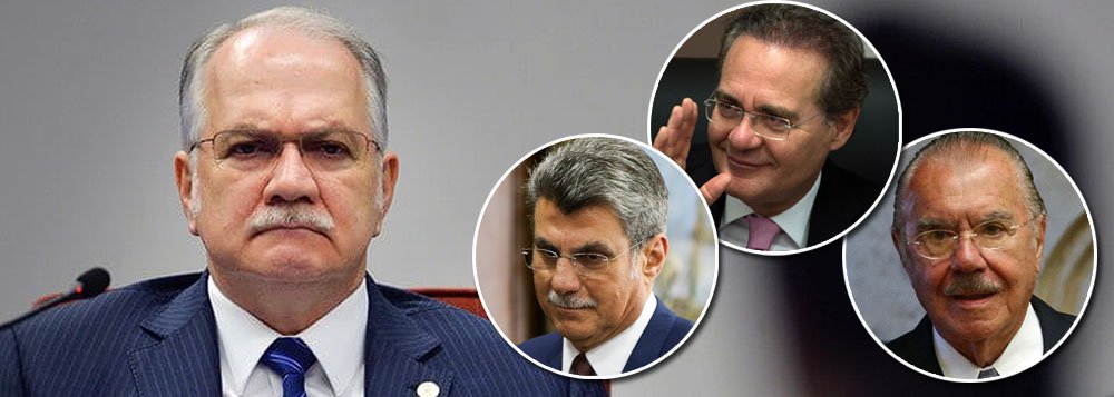 Ministro do STF Edson Fachin decidiu arquivar o inquérito que apurava a suposta tentativa dos senadores Romero Jucá (PMDB-RR) e Renan Calheiros (PMDB-AL) e do ex-presidente José Sarney de atrapalhar as investigações da Operação Lava Jato; arquivamento havia sido pedido em setembro pelo então procurador-geral da República, Rodrigo Janot, após a mesma solicitação ter sido feita pela Polícia Federal, que alegou insuficiência de provas (Foto: Paulo Emílio) Ministro do STF Edson Fachin decidiu arquivar o inquérito que apurava a suposta tentativa dos senadores Romero Jucá (PMDB-RR) e Renan Calheiros (PMDB-AL) e do ex-presidente José Sarney de atrapalhar as investigações da Operação Lava Jato; arquivamento havia sido pedido em setembro pelo então procurador-geral da República, Rodrigo Janot, após a mesma solicitação ter sido feita pela Polícia Federal, que alegou insuficiência de provas
