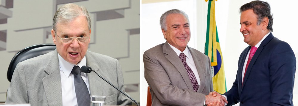 O senador Tasso Jereissati (PSDB-CE), que vinha presidindo o PSDB de forma interina, decidiu abandonar o cargo, depois das manobras do senador Aécio Neves (PSDB-MG) para reassumir o comando e selar o apoio dos tucanos ao golpe representado pela figura de Michel Temer; Tasso considera que o PSDB está se suicidando politicamente, mas jogou a toalha; "Amanhã eu entrego o cargo para o Aécio e digo: toma, você é o presidente. E ele que assuma as responsabilidades"; rejeitado por 90% dos brasileiros e com um novo pedido de prisão, Aécio não tem mais nada a perder ao fechar com Temer, acusado de corrupção e rejeitado por 94% da população; a volta de Aécio, flagrado num esquema de propinas de R$ 2 milhões, deve abrir a maior crise da história do PSDB (Foto: Leonardo Attuch) O senador Tasso Jereissati (PSDB-CE), que vinha presidindo o PSDB de forma interina, decidiu abandonar o cargo, depois das manobras do senador Aécio Neves (PSDB-MG) para reassumir o comando e selar o apoio dos tucanos ao golpe representado pela figura de Michel Temer; Tasso considera que o PSDB está se suicidando politicamente, mas jogou a toalha; "Amanhã eu entrego o cargo para o Aécio e digo: toma, você é o presidente. E ele que assuma as responsabilidades"; rejeitado por 90% dos brasileiros e com um novo pedido de prisão, Aécio não tem mais nada a perder ao fechar com Temer, acusado de corrupção e rejeitado por 94% da população; a volta de Aécio, flagrado num esquema de propinas de R$ 2 milhões, deve abrir a maior crise da história do PSDB