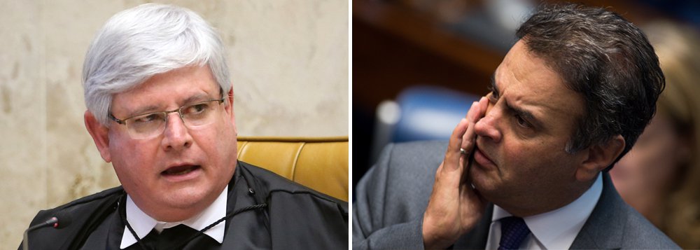 O procurador-geral da República, Rodrigo Janot, voltou a pedir, nesta segunda-feira, a prisão do senador Aécio Neves (PSDB-MG), em razão da propina de R$ 2 milhões paga pela JBS a seu primo Fred Pacheco; derrotado nas eleições presidenciais de 2014, Aécio foi o principal responsável pelo golpe de 2016, que instalou Michel Temer no poder; hoje, os dois estão entre os políticos mais repudiados do Brasil, com rejeições de 90% e 94%, respectivamente; caberá à primeira turma do Supremo Tribunal Federal decidir sobre a prisão de Aécio, que lançou o Brasil à maior crise de sua história (Foto: Leonardo Attuch) O procurador-geral da República, Rodrigo Janot, voltou a pedir, nesta segunda-feira, a prisão do senador Aécio Neves (PSDB-MG), em razão da propina de R$ 2 milhões paga pela JBS a seu primo Fred Pacheco; derrotado nas eleições presidenciais de 2014, Aécio foi o principal responsável pelo golpe de 2016, que instalou Michel Temer no poder; hoje, os dois estão entre os políticos mais repudiados do Brasil, com rejeições de 90% e 94%, respectivamente; caberá à primeira turma do Supremo Tribunal Federal decidir sobre a prisão de Aécio, que lançou o Brasil à maior crise de sua história