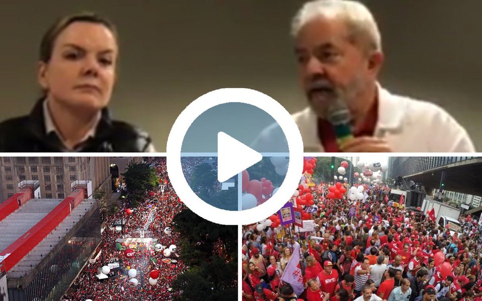 O ex-presidente Lula participou nesta segunda-feira, 31, do lançamento do Brasil em Movimento, da Fundação Perseu Abramo, pela qual ele deverá rodar o País ouvindo eleitores e denunciado o retrocesso do governo de Michel Temer; Lula defendeu o legado do PT, destacou que o partido precisa retomar o seu protagonismo. "O objetivo deles era tentar destruir o mais importante partido político de esquerda que esse país já conheceu. Com todos os defeitos que nós temos, não existe nada parecido com o nosso partido no país", disse Lula, ao lado da presidente nacional do PT, senadora Gleisi Hoffmann; "O PT não vencerá essa tarefa se não formos pra rua. O PT precisa voltar a acreditar no seu poder de convencimento e conversar com as pessoas", acrescentou; assista acima (Foto: Aquiles Lins) O ex-presidente Lula participou nesta segunda-feira, 31, do lançamento do Brasil em Movimento, da Fundação Perseu Abramo, pela qual ele deverá rodar o País ouvindo eleitores e denunciado o retrocesso do governo de Michel Temer; Lula defendeu o legado do PT, destacou que o partido precisa retomar o seu protagonismo. "O objetivo deles era tentar destruir o mais importante partido político de esquerda que esse país já conheceu. Com todos os defeitos que nós temos, não existe nada parecido com o nosso partido no país", disse Lula, ao lado da presidente nacional do PT, senadora Gleisi Hoffmann; "O PT não vencerá essa tarefa se não formos pra rua. O PT precisa voltar a acreditar no seu poder de convencimento e conversar com as pessoas", acrescentou; assista acima