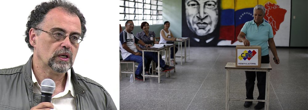 "A eleição aconteceu diante de condições muito difíceis e mesmo assim o povo venezuelano demonstrou um alto grau de consciência política, comparecendo em massa às urnas", opinou o cientista político; "É como se tivéssemos, na América Latina inteira, dois partidos políticos que ultrapassam fronteiras. Uma direita privilegiada, ligada aos EUA, e uma esquerda que busca a mudança social. Então a imprensa brasileira se comporta em relação à Venezuela da mesma forma que se comporta no Brasil: a favor do golpismo e da manutenção de estruturas sociais injustas", ponderou (Foto: Leonardo Attuch) "A eleição aconteceu diante de condições muito difíceis e mesmo assim o povo venezuelano demonstrou um alto grau de consciência política, comparecendo em massa às urnas", opinou o cientista político; "É como se tivéssemos, na América Latina inteira, dois partidos políticos que ultrapassam fronteiras. Uma direita privilegiada, ligada aos EUA, e uma esquerda que busca a mudança social. Então a imprensa brasileira se comporta em relação à Venezuela da mesma forma que se comporta no Brasil: a favor do golpismo e da manutenção de estruturas sociais injustas", ponderou