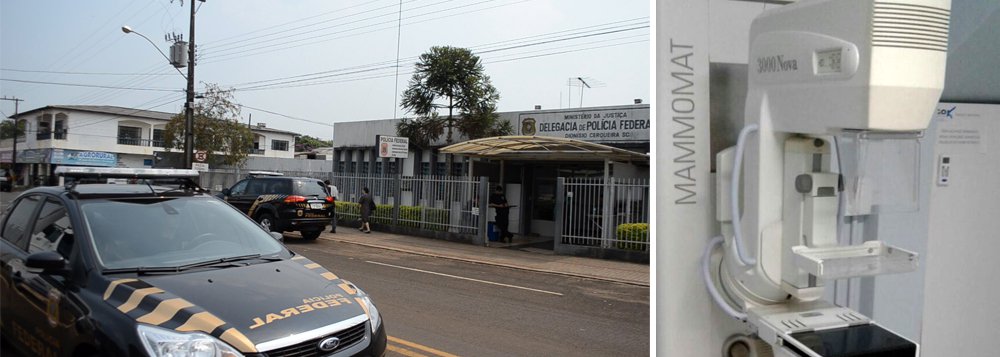 Polícia Federal (PF) desarticulou organização criminosa que contrabandeava equipamentos de diagnóstico médico por meio da Aduana de Controle Integrado (ACI) em Dionísio Cerqueira (SC); estima-se que, apenas em tributos diretos, a sonegação pode chegar a R$ 20 milhões; Operação Equipos investiga servidores da Receita Federal, empresários e pessoas jurídicas do ramo de exportação e importação, revendedores, clínicas, hospitais, despachantes aduaneiros, além de um doleiro; agentes estão cumprindo 62 mandados de busca e apreensão e 19 de condução coercitiva em 44 municípios de 19 Estados (Foto: Paulo Emílio) Polícia Federal (PF) desarticulou organização criminosa que contrabandeava equipamentos de diagnóstico médico por meio da Aduana de Controle Integrado (ACI) em Dionísio Cerqueira (SC); estima-se que, apenas em tributos diretos, a sonegação pode chegar a R$ 20 milhões; Operação Equipos investiga servidores da Receita Federal, empresários e pessoas jurídicas do ramo de exportação e importação, revendedores, clínicas, hospitais, despachantes aduaneiros, além de um doleiro; agentes estão cumprindo 62 mandados de busca e apreensão e 19 de condução coercitiva em 44 municípios de 19 Estados
