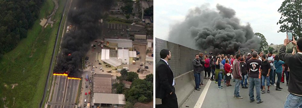 Movimentos como a Frente Povo Sem medo, Movimento dos Trabalhadores Rurais Sem Terra (MST) e Movimento dos Trabalhadores sem Teto (MTST), dentre outros, realizaram protestos em São Paulo, Pernambuco, Bahia, Ceará, dentre outros estados; em São Paulo, pelo menos três rodovias foram bloqueadas, incluindo a Via Dutra; manifestantes pedem que a Câmara acate a denúncia de corrupção feita pela Procuradoria Geral da República (PGR) contra Michel Temer que terá sua admissibilidade votada pelos parlamentares nesta quarta-feira (2) (Foto: Paulo Emílio) Movimentos como a Frente Povo Sem medo, Movimento dos Trabalhadores Rurais Sem Terra (MST) e Movimento dos Trabalhadores sem Teto (MTST), dentre outros, realizaram protestos em São Paulo, Pernambuco, Bahia, Ceará, dentre outros estados; em São Paulo, pelo menos três rodovias foram bloqueadas, incluindo a Via Dutra; manifestantes pedem que a Câmara acate a denúncia de corrupção feita pela Procuradoria Geral da República (PGR) contra Michel Temer que terá sua admissibilidade votada pelos parlamentares nesta quarta-feira (2)