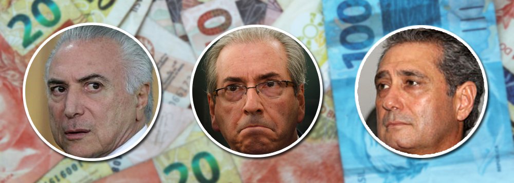 "Pode fazer", disse Michel Temer ao ex-diretor da JBS, Ricardo Saud, quando questionado sobre uma entrega de R$ 3 milhões, em cash, ao ex-deputado Eduardo Cunha; a propina era parte de uma quantia de R$ 15 milhões destinada ao PMDB, segundo reportagem publicada nesta noite pelo site da revista Época; nos próximos dias, a Câmara irá avaliar se permite que Michel Temer, que conquistou o poder por meio de um golpe iniciado por Cunha, seja investigado por corrupção; aprovado por apenas 5% dos brasileiros, Temer vem se mantendo no poder com a compra de deputados por meio de emendas parlamentares (Foto: Leonardo Attuch) "Pode fazer", disse Michel Temer ao ex-diretor da JBS, Ricardo Saud, quando questionado sobre uma entrega de R$ 3 milhões, em cash, ao ex-deputado Eduardo Cunha; a propina era parte de uma quantia de R$ 15 milhões destinada ao PMDB, segundo reportagem publicada nesta noite pelo site da revista Época; nos próximos dias, a Câmara irá avaliar se permite que Michel Temer, que conquistou o poder por meio de um golpe iniciado por Cunha, seja investigado por corrupção; aprovado por apenas 5% dos brasileiros, Temer vem se mantendo no poder com a compra de deputados por meio de emendas parlamentares