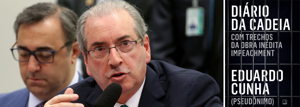 Órgão Especial do Tribunal de Justiça do Estado do Rio de Janeiro (TJRJ) decidiu, por unanimidade, negar provimento ao recurso impetrado pelo ex-deputado Eduardo Cunha (PMDB-RJ) contra a divulgação do livro Diário da Cadeia - com trechos da obra inédita Impeachment; autor do livro, Ricardo Lísias, usou como pseudônimo o nome de Eduardo Cunha; "Em uma análise preliminar, conclui-se que não houve anonimato, vedado pela Constituição Federal, e sim a utilização de um pseudônimo em uma obra ficcional", diz o voto do relator do processo, desembargador Nagib Slaibi (Foto: Aquiles Lins) Órgão Especial do Tribunal de Justiça do Estado do Rio de Janeiro (TJRJ) decidiu, por unanimidade, negar provimento ao recurso impetrado pelo ex-deputado Eduardo Cunha (PMDB-RJ) contra a divulgação do livro Diário da Cadeia - com trechos da obra inédita Impeachment; autor do livro, Ricardo Lísias, usou como pseudônimo o nome de Eduardo Cunha; "Em uma análise preliminar, conclui-se que não houve anonimato, vedado pela Constituição Federal, e sim a utilização de um pseudônimo em uma obra ficcional", diz o voto do relator do processo, desembargador Nagib Slaibi