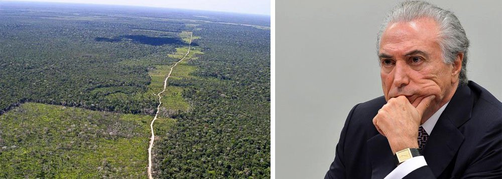 O retrocesso ambiental perpetrado por Michel Temer, que nesta quarta-feira publicou um decreto que extingue a Reserva Nacional de Cobre e Associados (Renca), na Amazônia, provocou protestos de políticos, ambientalistas, especialistas no setor e até da comunidade internacional; pelo texto do governo, a região de cerca de 47 mil quilômetros quadrados entre o Pará e o Amapá está liberada para extração de ouro e outros minerais nobres; área fechada é maior que a Dinamarca e tem o tamanho equivalente ao do estado do Espírito Santo, ou oito vezes a dimensão do Distrito Federal; a decisão foi classificada como “catástrofe anunciada” pelo coordenador de políticas públicas do WWF Brasil, Michel de Souza (Foto: Giuliana Miranda) O retrocesso ambiental perpetrado por Michel Temer, que nesta quarta-feira publicou um decreto que extingue a Reserva Nacional de Cobre e Associados (Renca), na Amazônia, provocou protestos de políticos, ambientalistas, especialistas no setor e até da comunidade internacional; pelo texto do governo, a região de cerca de 47 mil quilômetros quadrados entre o Pará e o Amapá está liberada para extração de ouro e outros minerais nobres; área fechada é maior que a Dinamarca e tem o tamanho equivalente ao do estado do Espírito Santo, ou oito vezes a dimensão do Distrito Federal; a decisão foi classificada como “catástrofe anunciada” pelo coordenador de políticas públicas do WWF Brasil, Michel de Souza