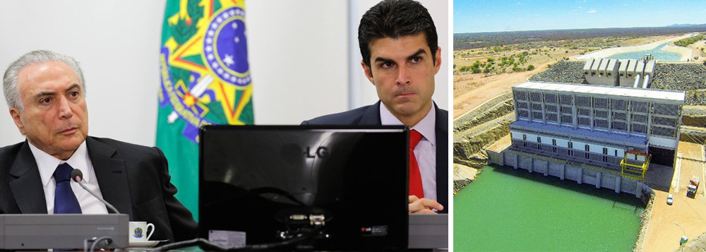 Na saga privatizante do governo de Michel Temer para cobrir o maior rombo fiscal da história brasileira, até as operações da transposição do Rio São Francisco, uma das maiores obras de infraestrutura do país, podem ser entregues à iniciativa privada; ministro da Integração, Helder Barbalho, confirmou o projeto em entrevista ao Poder360; BNDES elabora o modelo de privatização, que deve ficar pronto em 2018. Os Estados terão que pagar pela água; "A obra, não. Já foi licitada toda a construção, e está em fase final, de entrega. Mas a operação, que custa em torno de R$ 500 milhões ao ano para o governo, pode ser concedida. Mas é uma decisão que ainda está sendo analisada, não foi consolidada", disse Barbalho (Foto: Aquiles Lins) Na saga privatizante do governo de Michel Temer para cobrir o maior rombo fiscal da história brasileira, até as operações da transposição do Rio São Francisco, uma das maiores obras de infraestrutura do país, podem ser entregues à iniciativa privada; ministro da Integração, Helder Barbalho, confirmou o projeto em entrevista ao Poder360; BNDES elabora o modelo de privatização, que deve ficar pronto em 2018. Os Estados terão que pagar pela água; "A obra, não. Já foi licitada toda a construção, e está em fase final, de entrega. Mas a operação, que custa em torno de R$ 500 milhões ao ano para o governo, pode ser concedida. Mas é uma decisão que ainda está sendo analisada, não foi consolidada", disse Barbalho