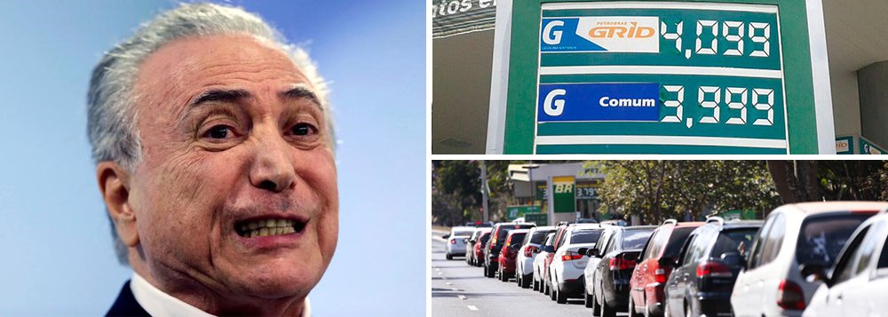 Em apenas três semanas, Michel Temer, o primeiro ocupante da presidência formalmente acusado de corrupção na história do Brasil, liberou R$ 2,1 bilhões a deputados para garantir sua permanência no cargo; o valor equivale ao total de gastos com emendas no primeiro semestre deste ano, segundo levantamento da ONG Contas Abertas; 82% do recursos empenhados foram para deputados federais, que deverão votar no Plenário da Câmara se aceitam ou não abertura de investigação contra o peemedebista; coincidência ou não, na semana passada, Temer promoveu um tarifaço que causou a maior alta da gasolina em 13 anos (Foto: Aquiles Lins) Em apenas três semanas, Michel Temer, o primeiro ocupante da presidência formalmente acusado de corrupção na história do Brasil, liberou R$ 2,1 bilhões a deputados para garantir sua permanência no cargo; o valor equivale ao total de gastos com emendas no primeiro semestre deste ano, segundo levantamento da ONG Contas Abertas; 82% do recursos empenhados foram para deputados federais, que deverão votar no Plenário da Câmara se aceitam ou não abertura de investigação contra o peemedebista; coincidência ou não, na semana passada, Temer promoveu um tarifaço que causou a maior alta da gasolina em 13 anos