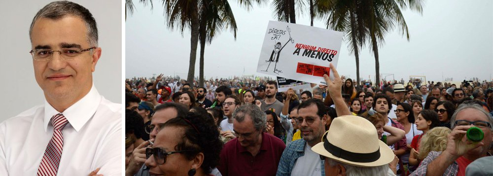 jornalista Kennedy Alencar classificou nesta segunda-feira, 29, como "significativo" o ato no Rio de Janeiro a favor de eleição direta para presidente, nesse domingo, 28, que reuniu 100 mil pessoas; "A manifestação de ontem mostra que não será fácil adotar eleição indireta no Congresso, porque parte da sociedade resistirá e defenderá modificação constitucional para permitir pleito direto", afirmou; segundo o jornalista, é um erro subestimar o potencial de um movimento por eleição direta (Foto: Aquiles Lins) jornalista Kennedy Alencar classificou nesta segunda-feira, 29, como "significativo" o ato no Rio de Janeiro a favor de eleição direta para presidente, nesse domingo, 28, que reuniu 100 mil pessoas; "A manifestação de ontem mostra que não será fácil adotar eleição indireta no Congresso, porque parte da sociedade resistirá e defenderá modificação constitucional para permitir pleito direto", afirmou; segundo o jornalista, é um erro subestimar o potencial de um movimento por eleição direta
