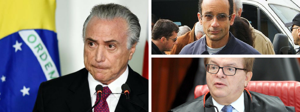 O julgamento da ação que pode cassar Michel Temer será retomado às 9h desta quarta (7) no TSE (Tribunal Superior Eleitoral); um dos primeiros pontos a serem decididos é a validade do uso das delações da Odebrecht no processo; delatores da empreiteira fizeram acusações sobre caixa dois e propina nas contas de campanha vitoriosa de 2014; a defesa de Temer quer impedir que essas informações sejam consideradas pelos ministros da corte (Foto: Giuliana Miranda) O julgamento da ação que pode cassar Michel Temer será retomado às 9h desta quarta (7) no TSE (Tribunal Superior Eleitoral); um dos primeiros pontos a serem decididos é a validade do uso das delações da Odebrecht no processo; delatores da empreiteira fizeram acusações sobre caixa dois e propina nas contas de campanha vitoriosa de 2014; a defesa de Temer quer impedir que essas informações sejam consideradas pelos ministros da corte