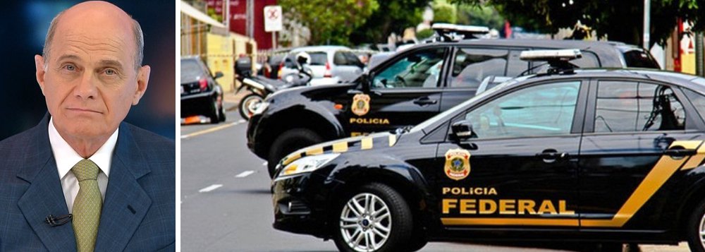 "É engraçado, nós e outras emissoras de comunicação, enviamos nossas equipes para a porta da Policia Federal em vários horários para tentarmos sair atras dos carros (da PF) e é difícil!. As vezes saem 4 ou 5 carros...como saber onde vão? Qual carro seguir? Mas o engraçado, é SEMPRE que chegamos lá, onde tem notícia, a equipe da Globo já está lá, invariavelmente", disse, nesta manhã, o jornalista Ricardo Boechat, da Band (Foto: Leonardo Attuch) "É engraçado, nós e outras emissoras de comunicação, enviamos nossas equipes para a porta da Policia Federal em vários horários para tentarmos sair atras dos carros (da PF) e é difícil!. As vezes saem 4 ou 5 carros...como saber onde vão? Qual carro seguir? Mas o engraçado, é SEMPRE que chegamos lá, onde tem notícia, a equipe da Globo já está lá, invariavelmente", disse, nesta manhã, o jornalista Ricardo Boechat, da Band