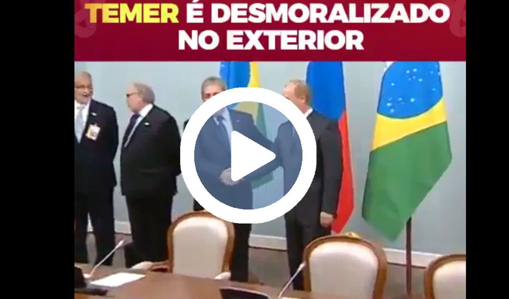 Vídeo divulgado pelo mandato do deputado federal Paulo Pimenta (PT-RS) compara o tratamento dispensado pelo presidente da Rússia, Vladimir Putin, ao ex-presidente Luiz Inácio Lula da Silva e à presidente eleita Dilma Rousseff com o a atenção dada a Michel Temer, que viaja ao país como presidente ilegítimo e prestes a ser denunciado por corrupção (Foto: Aquiles Lins) Vídeo divulgado pelo mandato do deputado federal Paulo Pimenta (PT-RS) compara o tratamento dispensado pelo presidente da Rússia, Vladimir Putin, ao ex-presidente Luiz Inácio Lula da Silva e à presidente eleita Dilma Rousseff com o a atenção dada a Michel Temer, que viaja ao país como presidente ilegítimo e prestes a ser denunciado por corrupção