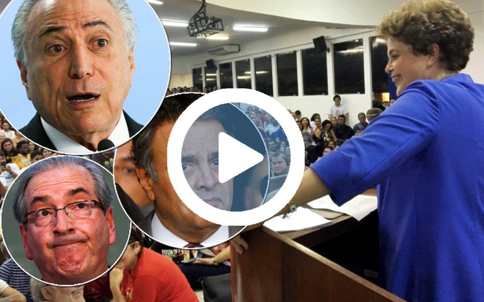 Em palestra sobre gestão pública em João Pessoa, na Paraíba, neste sábado 22, a presidente legítima Dilma Rousseff afirmou que "a história está sendo implacável com os golpistas" e que "aquela discussão que enfrentamos durante todo o ano em 2016 e metade de 2017, se o impeachment foi ou não um golpe parlamentar, saiu do terreno da especulação e está no terreno dos fatos"; "É inquestionável hoje que foi dado um golpe", disse; Eduardo Cunha, responsável pela aceitação do pedido de impeachment da petista quando era presidente da Câmara, está hoje preso; e Aécio Neves, derrotado nas eleições e principal articulador do movimento para tirar Dilma do poder, é o mais delatado da Lava Jato e já virou cadáver político nas pesquisas (Foto: Gisele Federicce) Em palestra sobre gestão pública em João Pessoa, na Paraíba, neste sábado 22, a presidente legítima Dilma Rousseff afirmou que "a história está sendo implacável com os golpistas" e que "aquela discussão que enfrentamos durante todo o ano em 2016 e metade de 2017, se o impeachment foi ou não um golpe parlamentar, saiu do terreno da especulação e está no terreno dos fatos"; "É inquestionável hoje que foi dado um golpe", disse; Eduardo Cunha, responsável pela aceitação do pedido de impeachment da petista quando era presidente da Câmara, está hoje preso; e Aécio Neves, derrotado nas eleições e principal articulador do movimento para tirar Dilma do poder, é o mais delatado da Lava Jato e já virou cadáver político nas pesquisas
