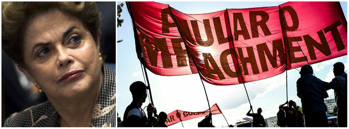 Agora que ficou mais do que provado que o impeachment foi uma conspiração de políticos corruptos para derrubar uma presidente honesta e frear a Lava Jato, o Supremo Tribunal Federal ainda tem a chance de se redimir, anulando o golpe de 2016; nesta quarta-feira 21, em Brasília, um grupo de manifestantes de vários partidos, sindicatos e associações defendeu essa saída honrosa para o País; antes de ser deposta, Dilma assumiu o compromisso de convocar eleições diretas – o desejo de 87% dos brasileiros (Foto: Gisele Federicce) Agora que ficou mais do que provado que o impeachment foi uma conspiração de políticos corruptos para derrubar uma presidente honesta e frear a Lava Jato, o Supremo Tribunal Federal ainda tem a chance de se redimir, anulando o golpe de 2016; nesta quarta-feira 21, em Brasília, um grupo de manifestantes de vários partidos, sindicatos e associações defendeu essa saída honrosa para o País; antes de ser deposta, Dilma assumiu o compromisso de convocar eleições diretas – o desejo de 87% dos brasileiros