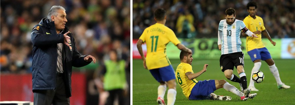 seleção brasileira perdeu por 1 x 0 para a Argentina em amistoso disputado nesta sexta-feira na Austrália, resultado que colocou fim à invencibilidade do técnico Tite à frente da equipe após nove vitórias consecutivas; desfalcada de Neymar e outros jogadores importantes que foram poupados do amistoso em Melbourne, a seleção entrou em campo com apenas quatro titulares do time que se classificou de forma antecipada para a Copa do Mundo de 2018, e pagou o preço por jogar com uma defesa completamente diferente (Foto: Aquiles Lins) seleção brasileira perdeu por 1 x 0 para a Argentina em amistoso disputado nesta sexta-feira na Austrália, resultado que colocou fim à invencibilidade do técnico Tite à frente da equipe após nove vitórias consecutivas; desfalcada de Neymar e outros jogadores importantes que foram poupados do amistoso em Melbourne, a seleção entrou em campo com apenas quatro titulares do time que se classificou de forma antecipada para a Copa do Mundo de 2018, e pagou o preço por jogar com uma defesa completamente diferente