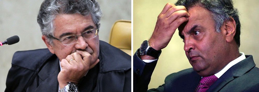 Pedido do procurador-geral da República, Rodrigo Janot, para prisão do senador afastado Aécio Neves (PSDB) será decidido pela Primeira Turma do Supremo Tribunal Federal, composta pelos ministros Rosa Weber, Luís Roberto Barroso, Marco Aurélio Mello, Alexandre de Moraes e Luiz Fux; relator do caso é o ministro Marco Aurélio, depois que o ministro Edson Fachin, relator da Lava Jato no STF, desmembrou a investigação de Aécio do inquérito contra Michel Temer e o suplente de deputado Rodrigo Rocha Loures (Foto: Aquiles Lins) Pedido do procurador-geral da República, Rodrigo Janot, para prisão do senador afastado Aécio Neves (PSDB) será decidido pela Primeira Turma do Supremo Tribunal Federal, composta pelos ministros Rosa Weber, Luís Roberto Barroso, Marco Aurélio Mello, Alexandre de Moraes e Luiz Fux; relator do caso é o ministro Marco Aurélio, depois que o ministro Edson Fachin, relator da Lava Jato no STF, desmembrou a investigação de Aécio do inquérito contra Michel Temer e o suplente de deputado Rodrigo Rocha Loures