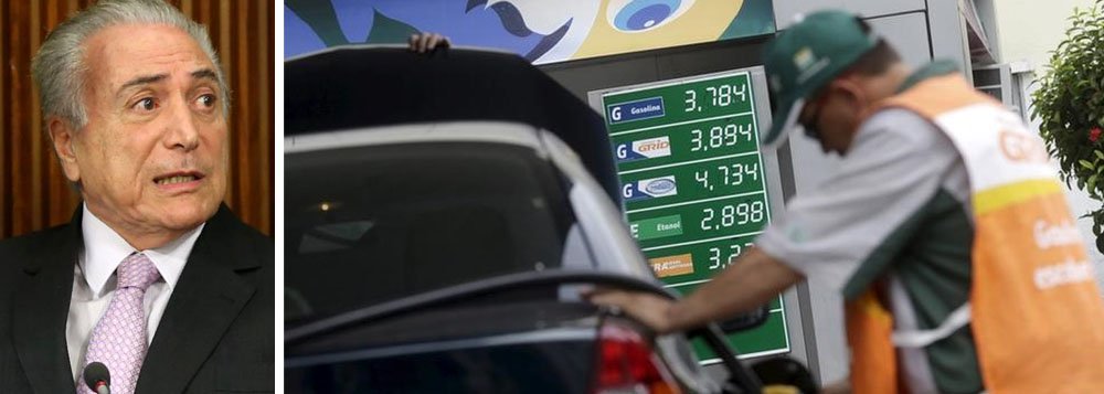 Elevação do tributo incidente sobre os combustíveis pelo governo Temer pode fazer com que a gasolina sofra a maior alta no preço, nas bombas dos postos, desde o início da série semanal de preços dos combustíveis da ANP (Agência Nacional do Petróleo), em 2004; nesta sexta, a gasolina já veio R$ 0,4075 mais cara, praticamente o mesmo valor anunciado pelo governo (R$ 0,41); aumento afeta não apenas o consumidor, mas toda a economia, gerando impacto em outros setores, como o agrícola, que faz uso intenso do transporte e é o que mais tem ajudado o PIB; aumento dos combustíveis pode ainda gerar um novo aumento em cadeia, em itens como transporte, alimentação e, por consequência, impactar na inflação do país (Foto: Gisele Federicce) Elevação do tributo incidente sobre os combustíveis pelo governo Temer pode fazer com que a gasolina sofra a maior alta no preço, nas bombas dos postos, desde o início da série semanal de preços dos combustíveis da ANP (Agência Nacional do Petróleo), em 2004; nesta sexta, a gasolina já veio R$ 0,4075 mais cara, praticamente o mesmo valor anunciado pelo governo (R$ 0,41); aumento afeta não apenas o consumidor, mas toda a economia, gerando impacto em outros setores, como o agrícola, que faz uso intenso do transporte e é o que mais tem ajudado o PIB; aumento dos combustíveis pode ainda gerar um novo aumento em cadeia, em itens como transporte, alimentação e, por consequência, impactar na inflação do país