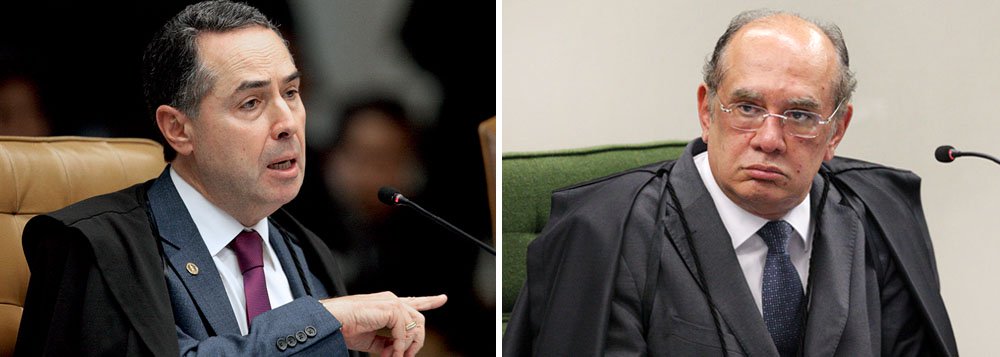 O ministro Luís Roberto Barroso se irritou na sessão desta quinta-feira 22 durante o julgamento que discute os limites de atuação do relator na homologação de acordos de delação premiada celebrados com o Ministério Público, como o da JBS; Barroso já havia votado para manter o ministro Edson Fachin como relator e para que não haja revisão ou interferência nas regras atuais; num embate com Gilmar Mendes, que discordava dele, disse: "Todo mundo sabe o que se quer fazer lá na frente. Eu não quero"; Gilmar retrucou, pedindo "respeito ao voto dos colegas"; delações da JBS atingem diretamente Michel Temer e o senador afastado Aécio Neves (PSDB-MG) (Foto: Gisele Federicce) O ministro Luís Roberto Barroso se irritou na sessão desta quinta-feira 22 durante o julgamento que discute os limites de atuação do relator na homologação de acordos de delação premiada celebrados com o Ministério Público, como o da JBS; Barroso já havia votado para manter o ministro Edson Fachin como relator e para que não haja revisão ou interferência nas regras atuais; num embate com Gilmar Mendes, que discordava dele, disse: "Todo mundo sabe o que se quer fazer lá na frente. Eu não quero"; Gilmar retrucou, pedindo "respeito ao voto dos colegas"; delações da JBS atingem diretamente Michel Temer e o senador afastado Aécio Neves (PSDB-MG)