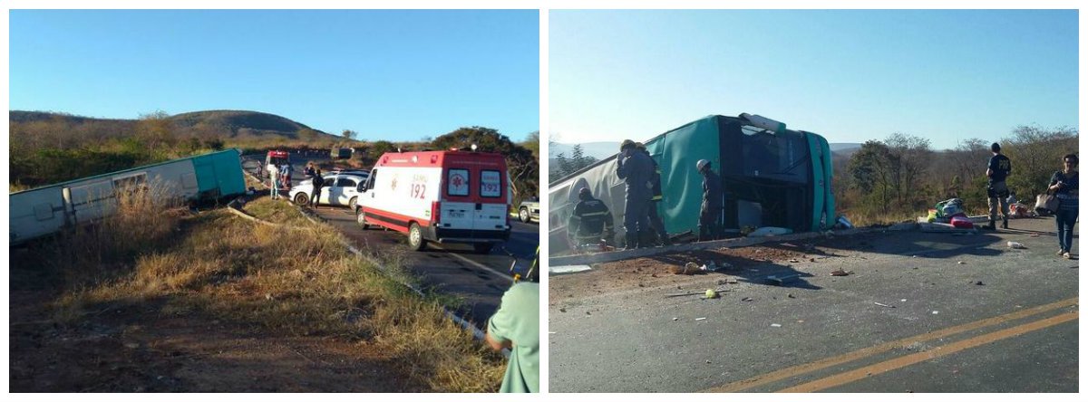 Acidente de ônibus em Salinas (MG) deixa ao menos dez mortos .2 (Foto: Paulo Emílio) Acidente de ônibus em Salinas (MG) deixa ao menos dez mortos .2